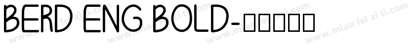BERD ENG BOLD字体转换